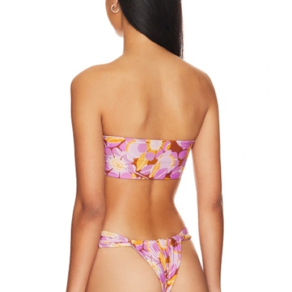 New! Free People x Stone Fox Swim Lele bikini top retro bloom 28961 - Picture 2 of 5